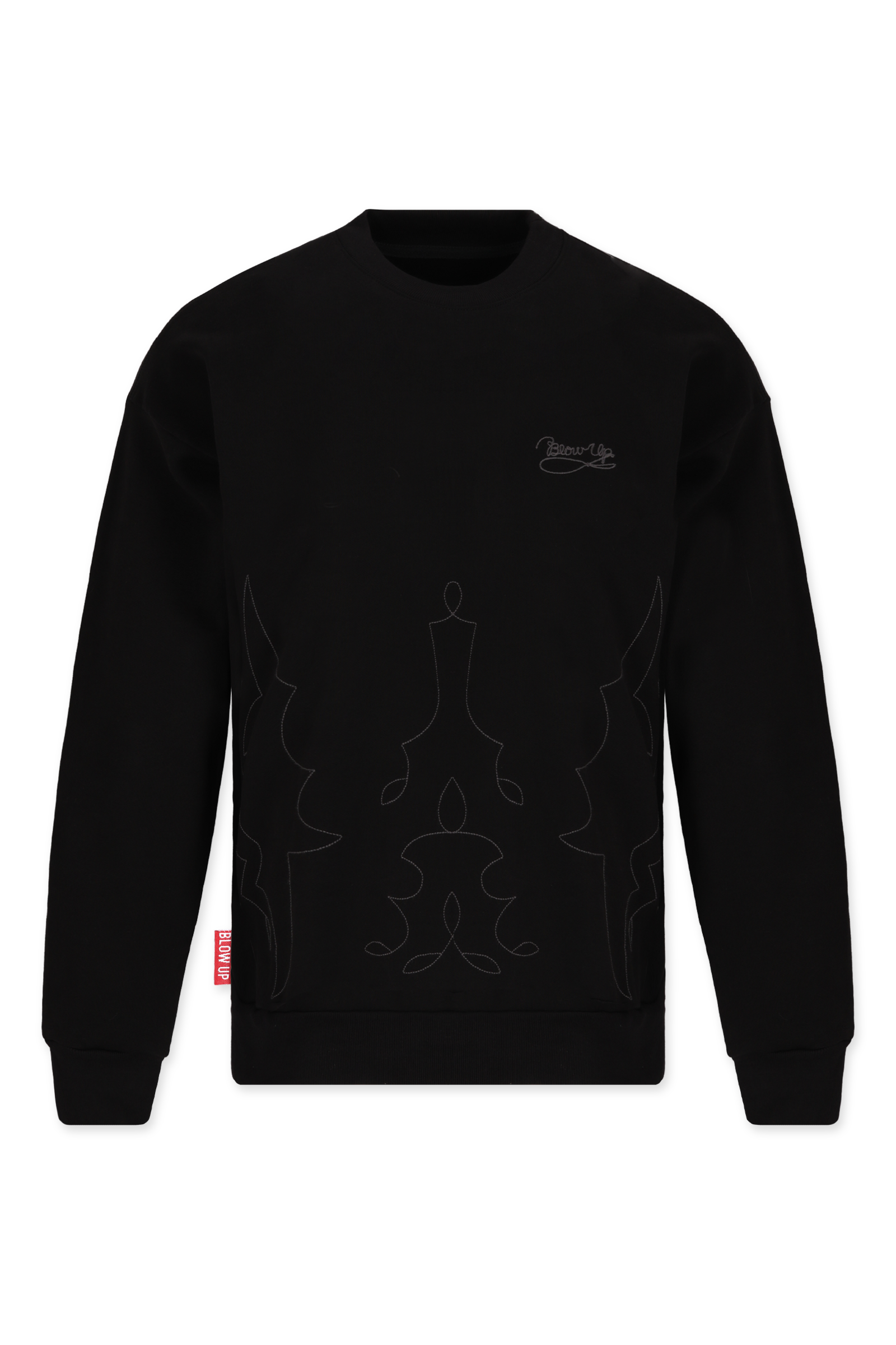 HOMECOMING BLACK CREWNECK SWEATER