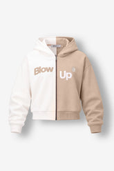 B4M-1010 - IVORY CROPPED HOODIE