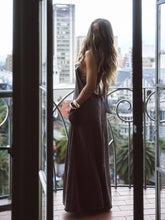 COPENBACKDRESS - CELEIT OPENBACK DRESS BROWN
