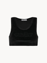 CELĒIT EMBOSSING CROP TOP BLACK