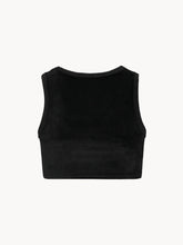 CEMBOSSCROPTOPBLACK - CELEIT EMBOSSING CROP TOP BLACK