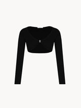CRAGLANCROPBLACK - CELEIT RAGLAN CROP SLEEVE BLACK