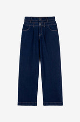 Jean Doble Pretina Azul Raw