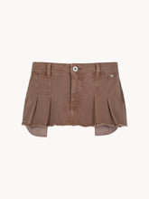 CMINISKIRTBROWN - CELEIT MINI SKIRT BROWN