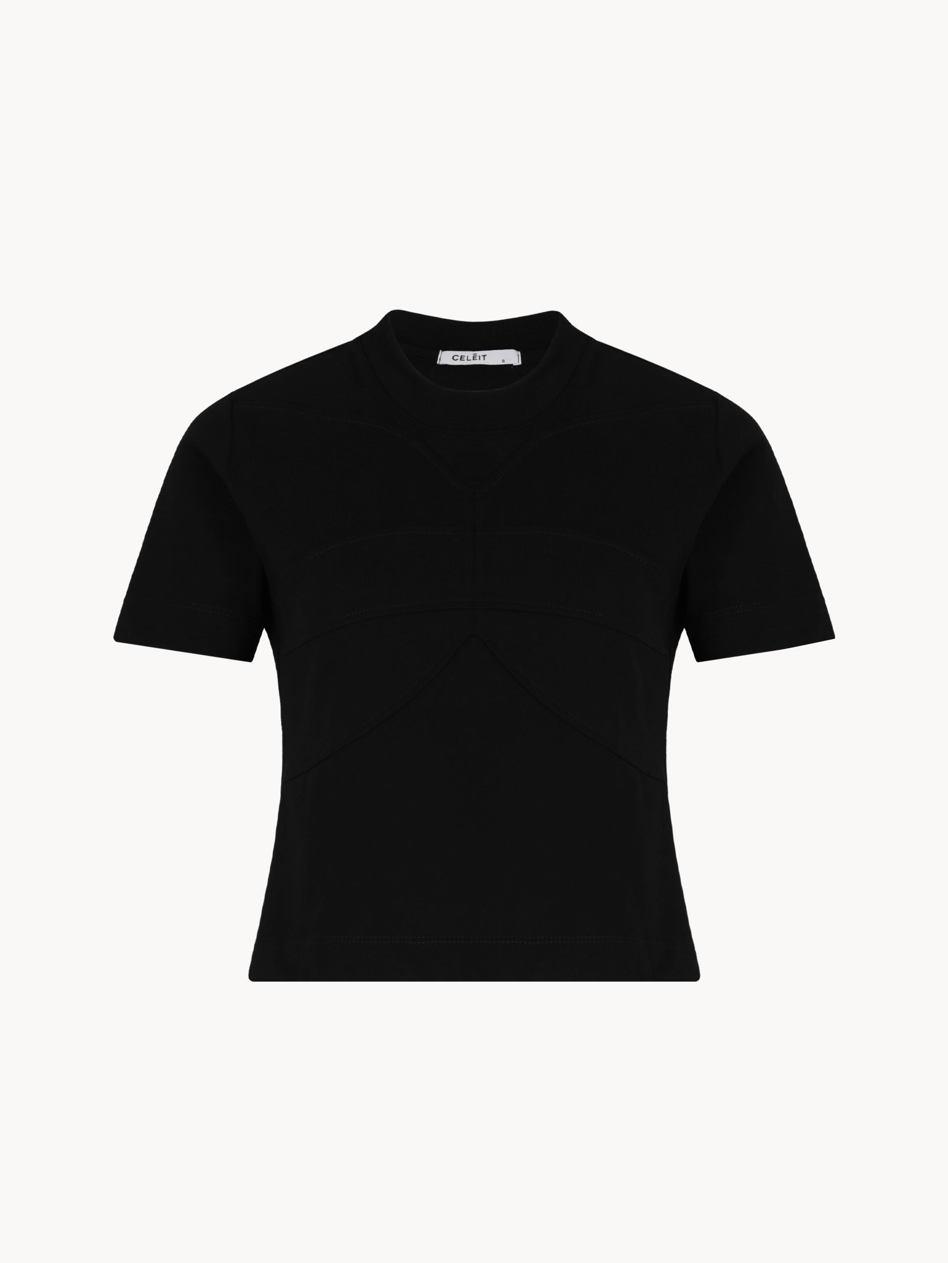 CELĒIT LOGO TEXTURED TEE BLACK