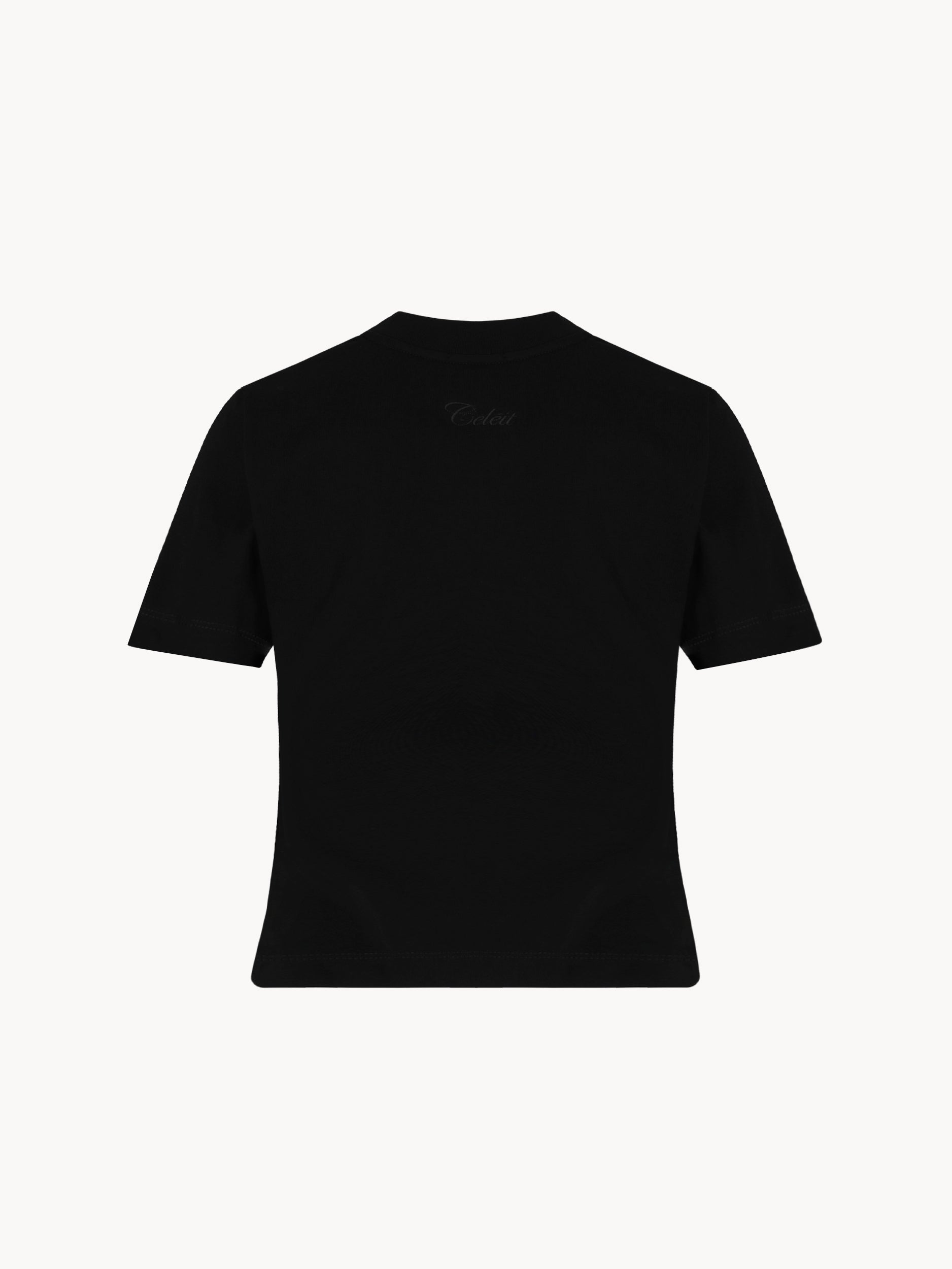 CELĒIT LOGO TEXTURED TEE BLACK