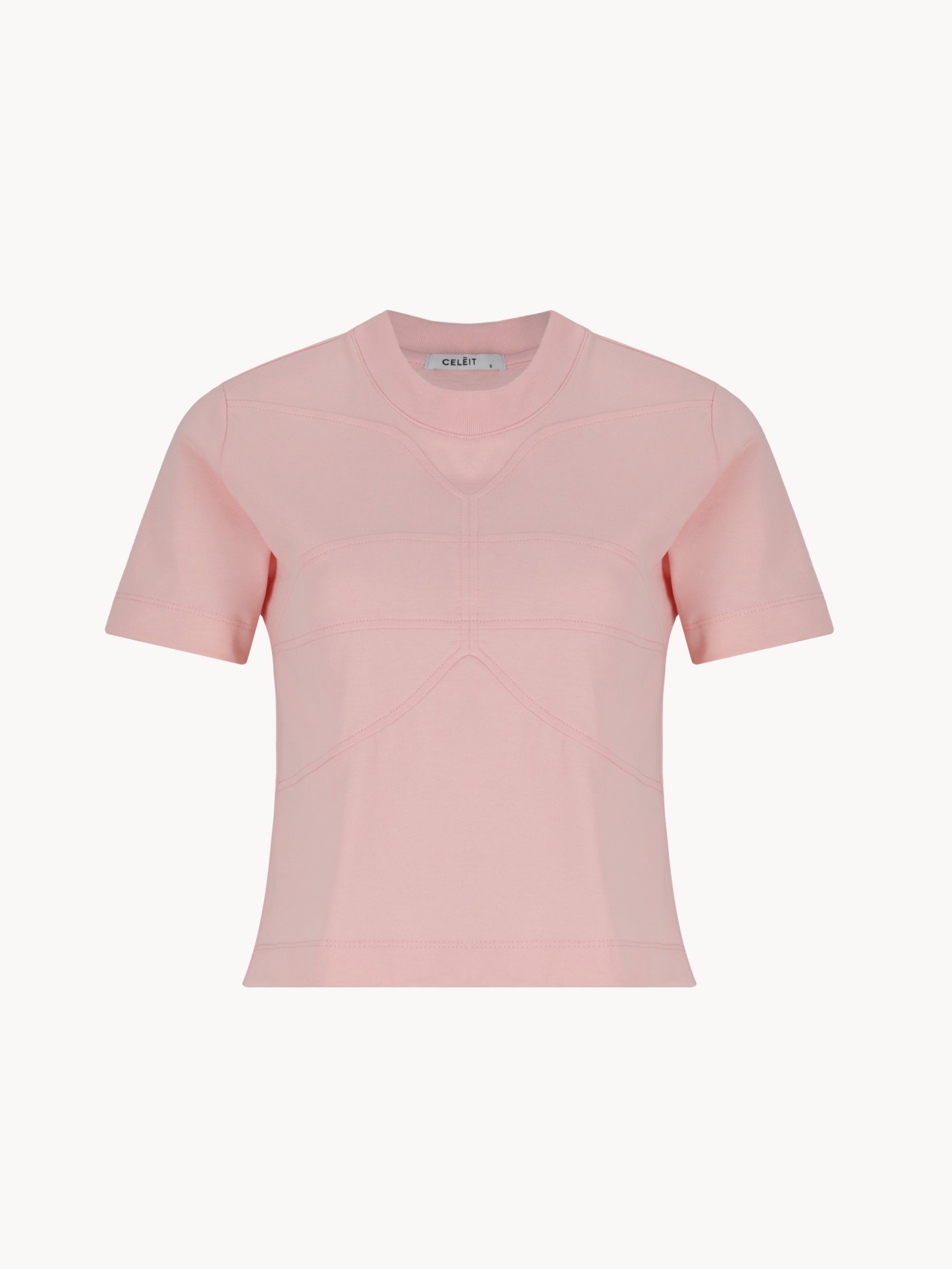 CELĒIT LOGO TEXTURED TEE PINK