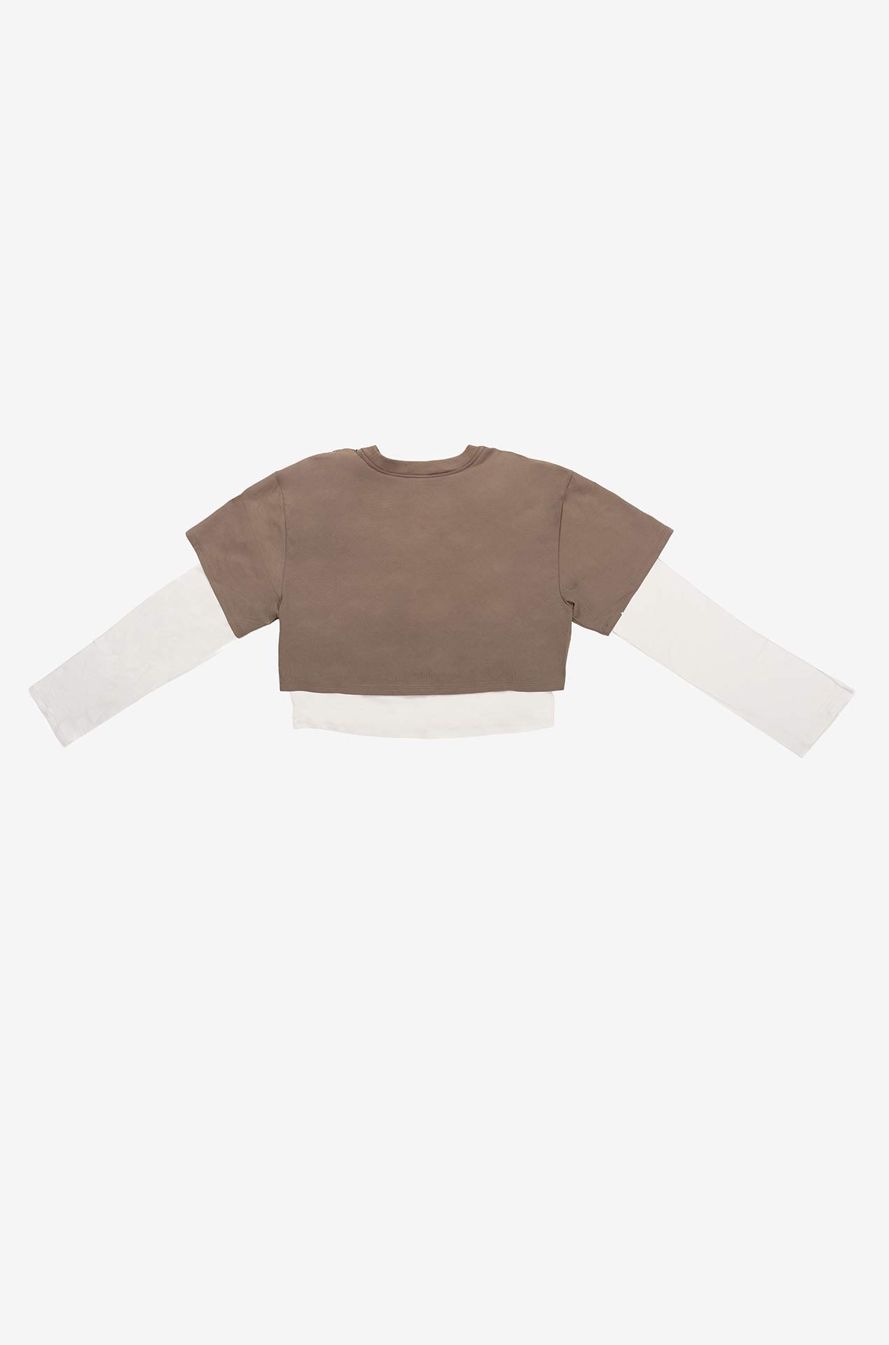 CAMISETA CAPAS MANGA LARGA CAFE