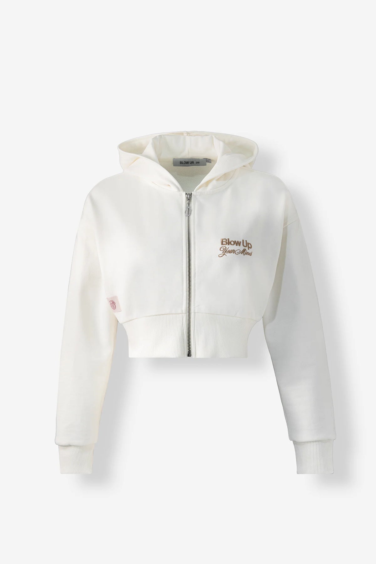 B1M-1010 - IVORY CROPPED HOODIE