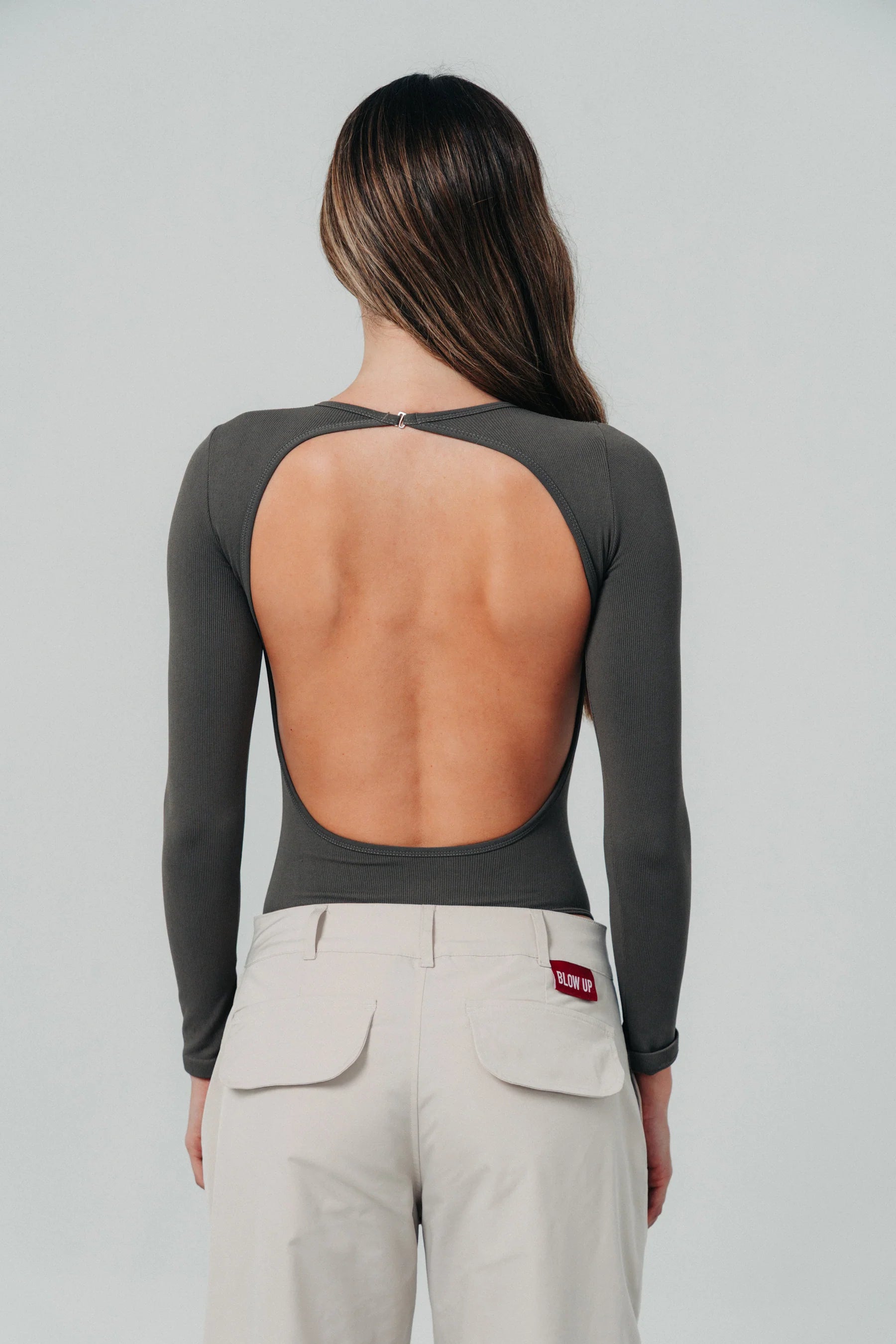 BD6-9013 - LONGSLEEVE GREY BODYSUIT