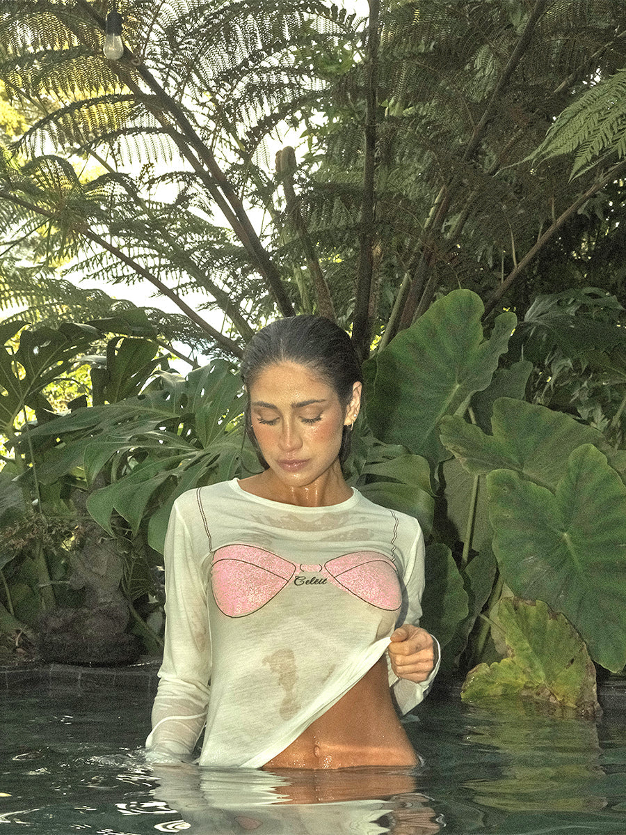 CBIKINILONGPINK - CELEIT BIKINI LONG SLEEVE PINK