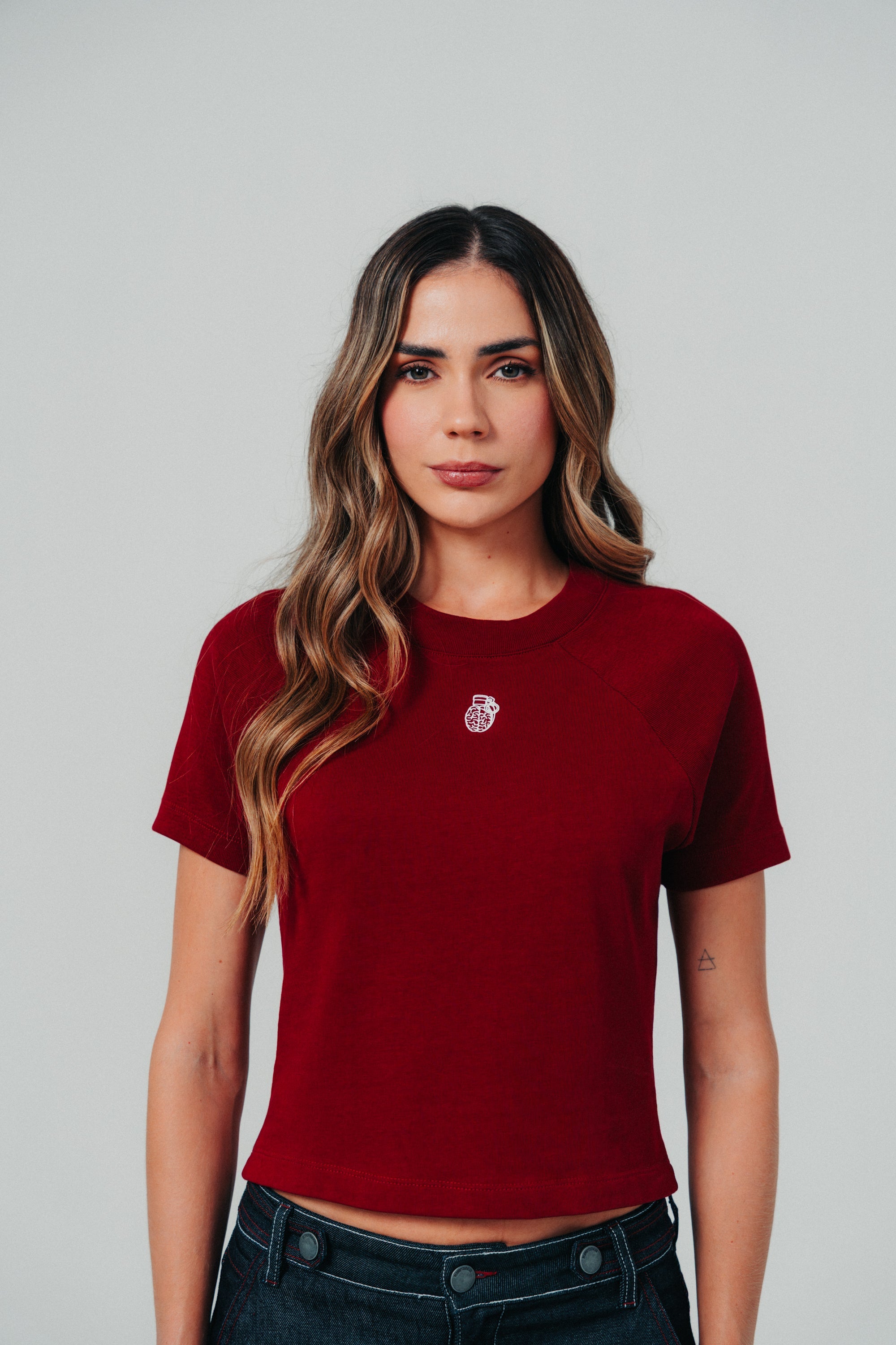 C7M-3003 - SHORT SLEEVE RED WINE TOP