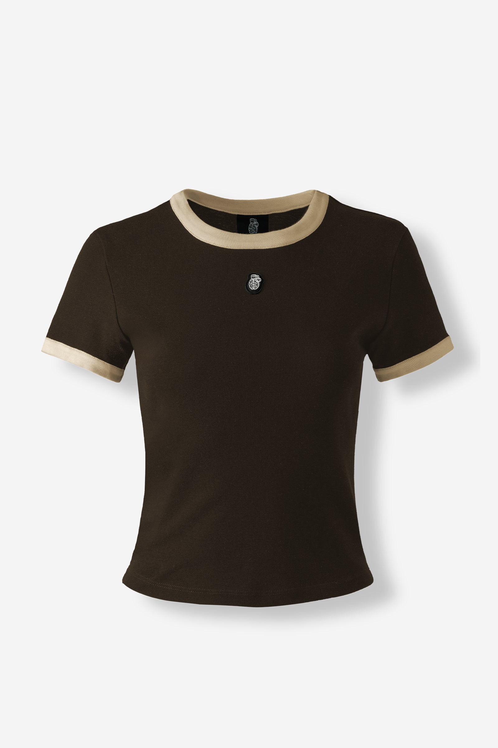 C8M-9010 - SHORT SLEEVE BROWN TOP
