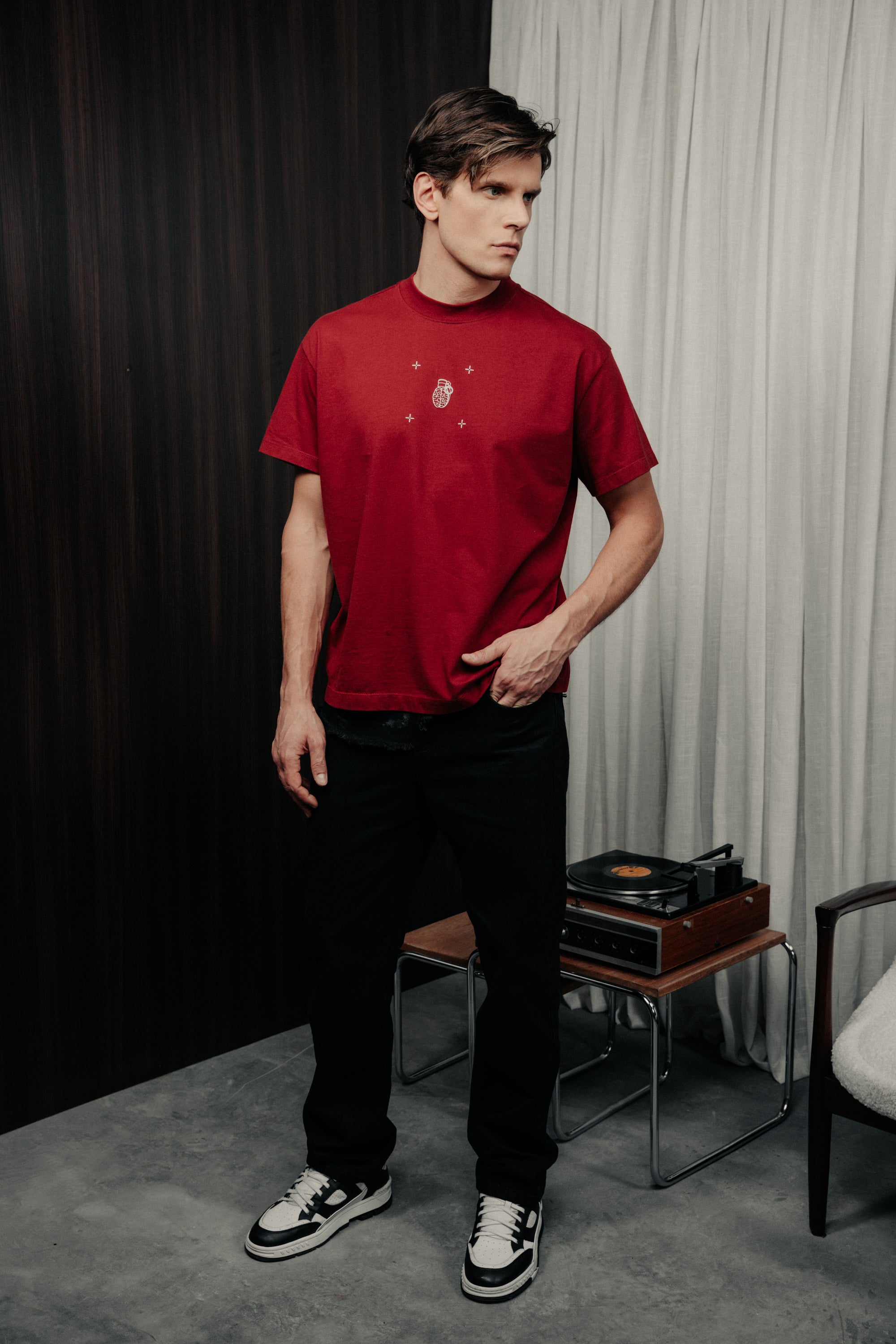 CLF6-3003 - RED WINE CLASSIC FIT T-SHIRT