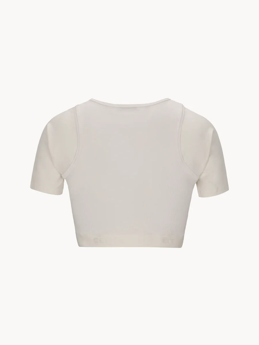 CCROPTEEWHITE - CELEIT CROP TEE WHITE