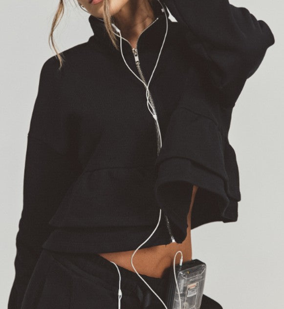 CECOQHOODIEBLACK - CELEIT COQUETTE HOODIE BLACK