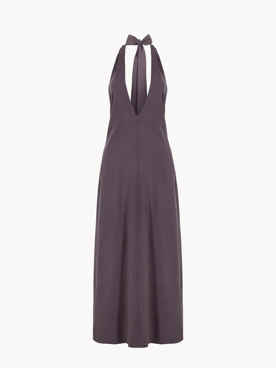 COPENBACKDRESS - CELEIT OPENBACK DRESS BROWN