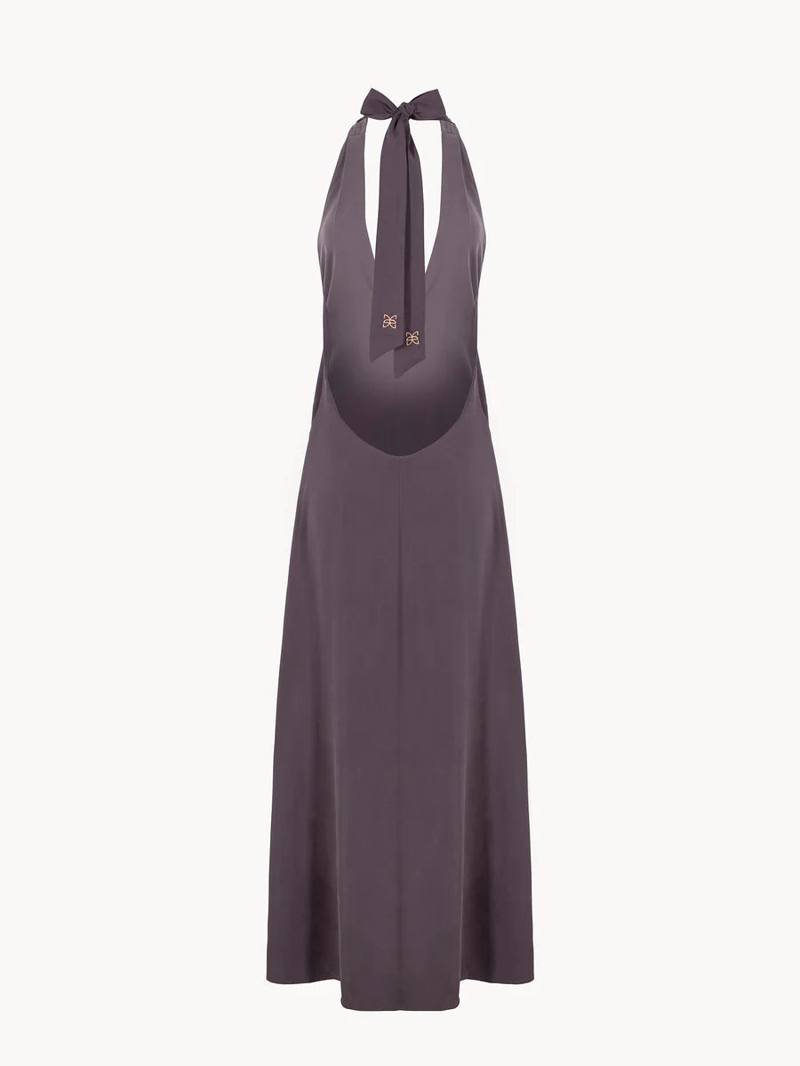 COPENBACKDRESS - CELEIT OPENBACK DRESS BROWN