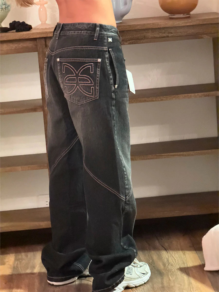 CLOGOPOCKETDENIMBLACK - CELEIT LOGO POCKET DENIM BLACK