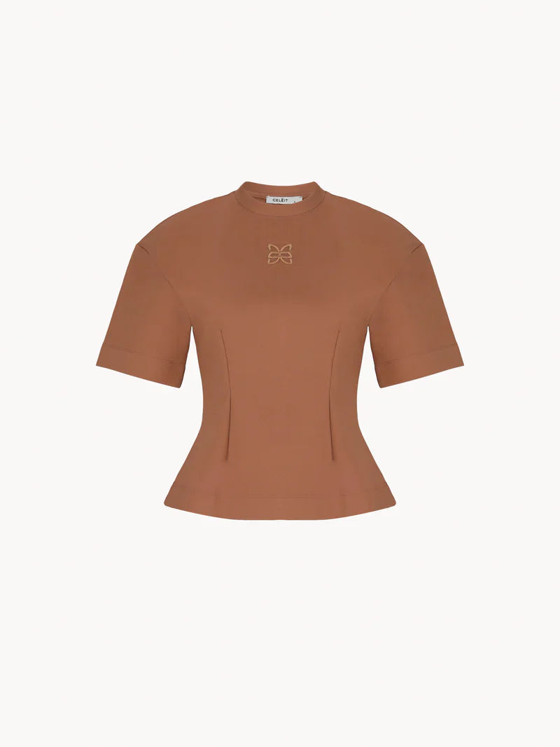 CGIRLYOVERSIZEDTEEBROWN - CELEIT GIRLY OVERSIZED TEE BROWN
