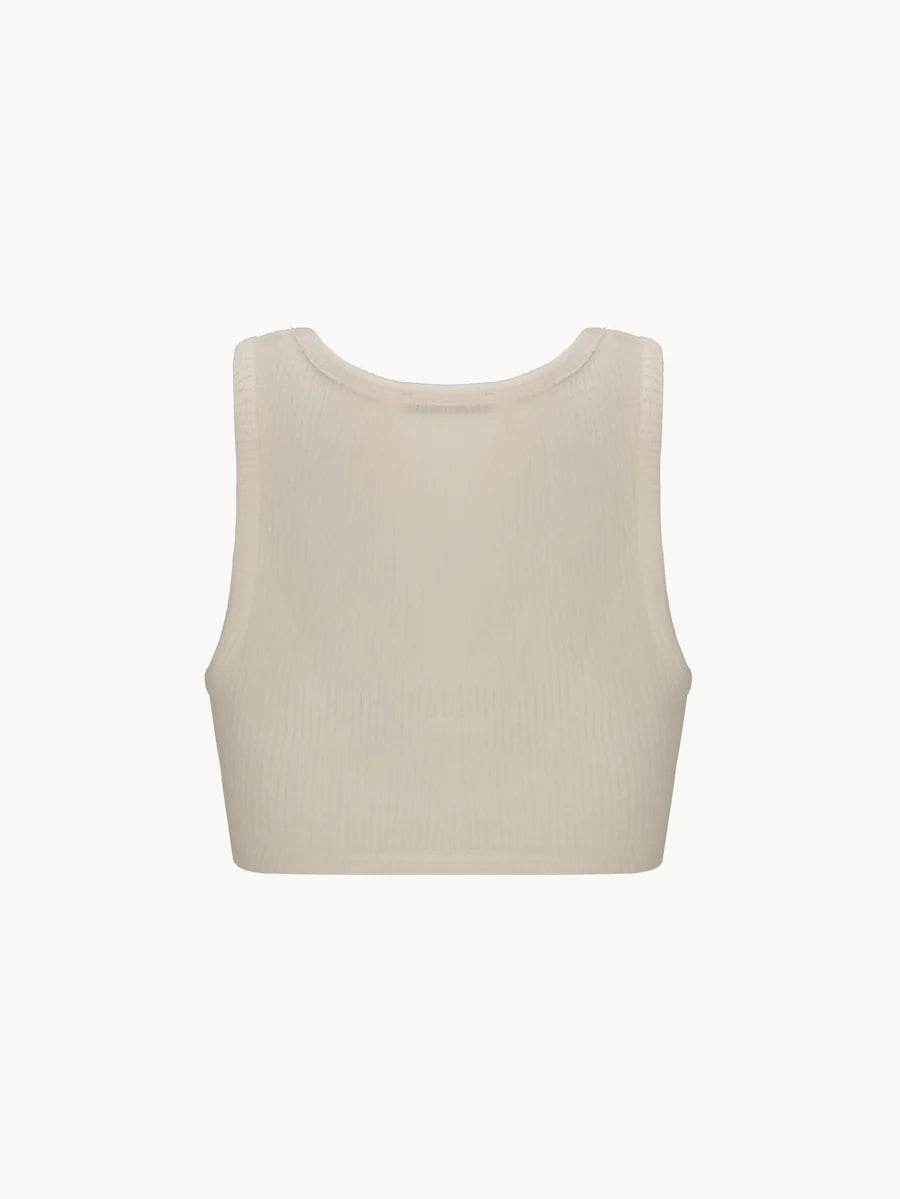 CEMBOSSCROPTOPIVORY - CELEIT EMBOSSING CROP TOP IVORY