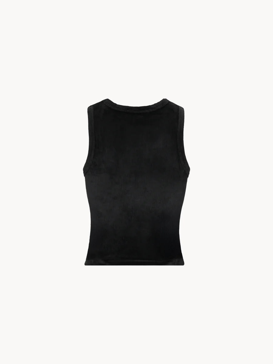 CELEIT EMBOSSING TANK TOP BLACK