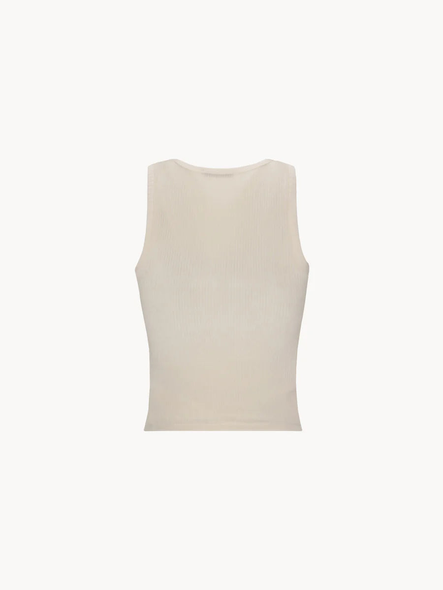 CEMBOSSTANKTOPIVORY - CELEIT EMBOSSING TANK TOP IVORY