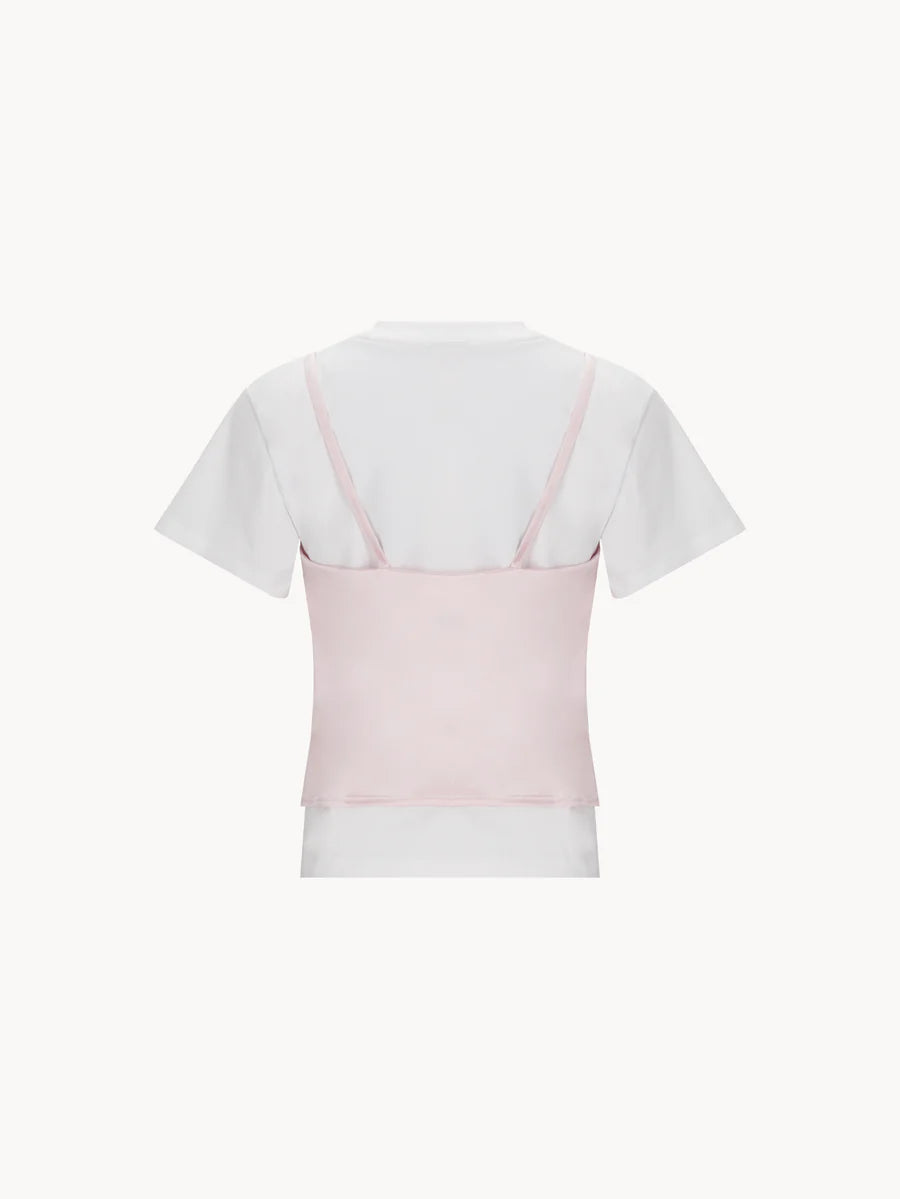 CELEIT SATIN TEE PINK
