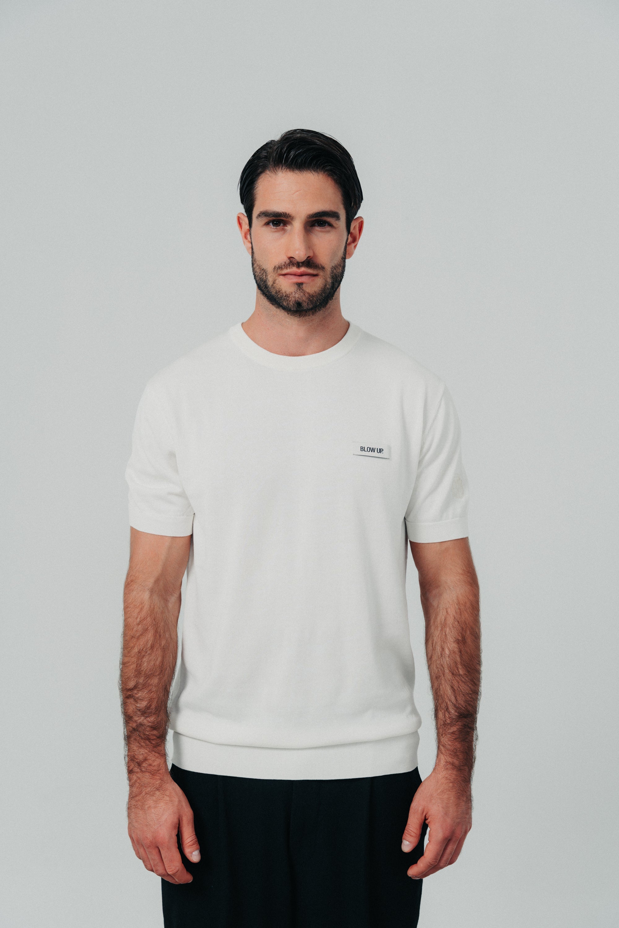 CT1-1010 - IVORY KNITTED T-SHIRT