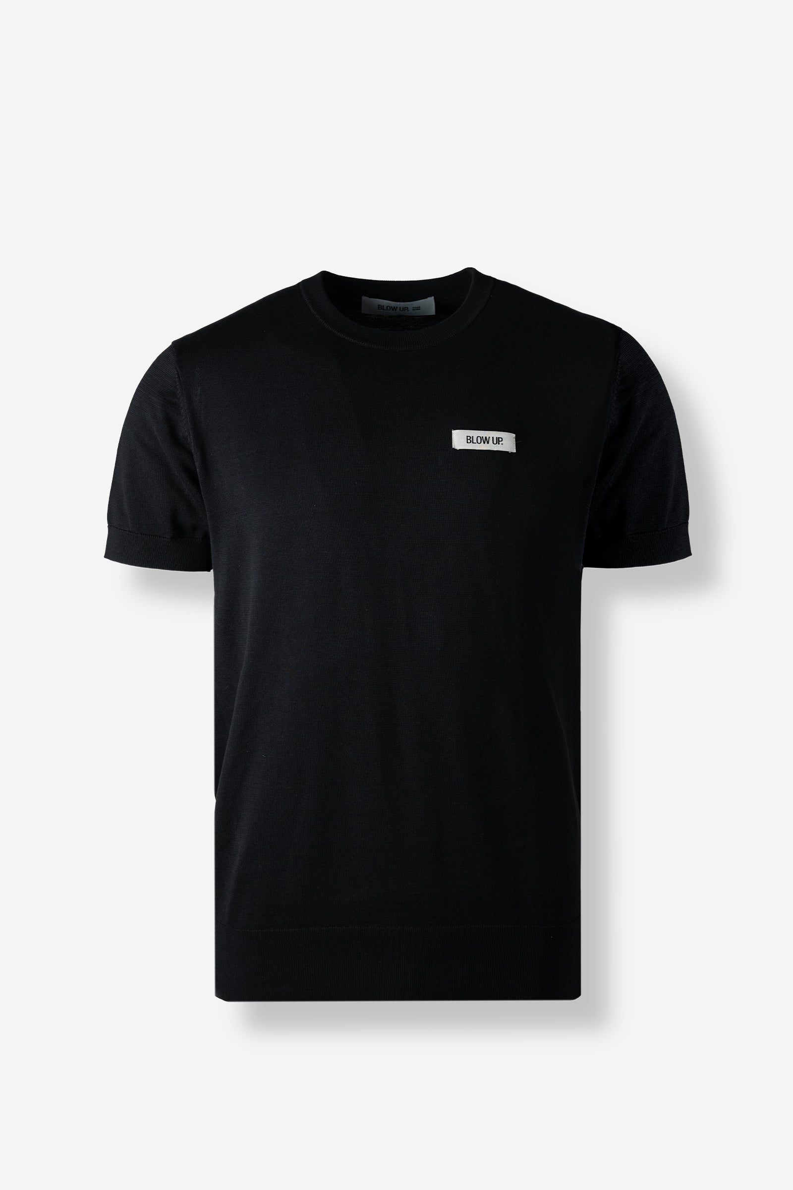 CT1-1100 - BLACK KNITTED T-SHIRT