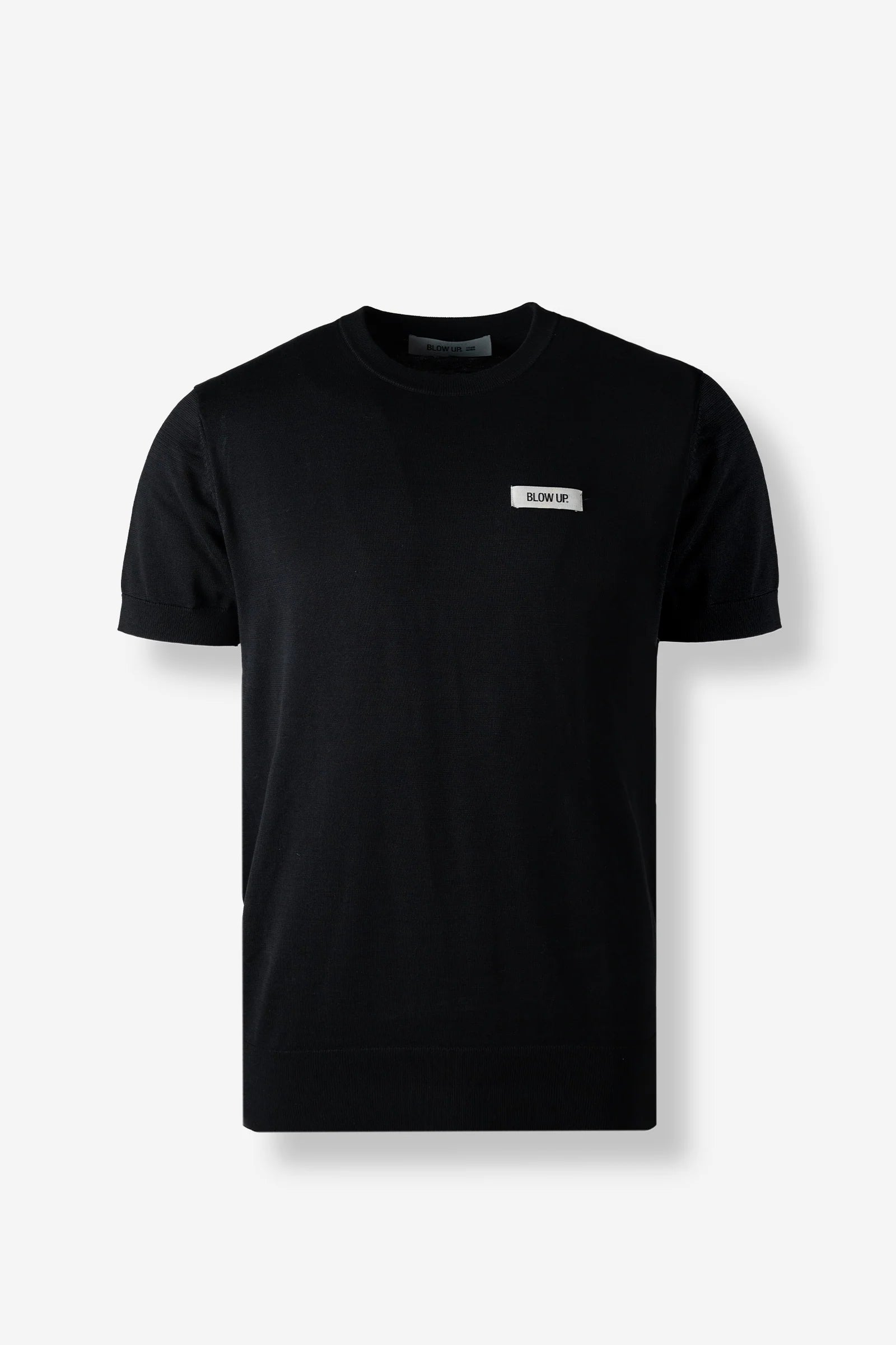 CT1-1100 - BLACK KNITTED T-SHIRT
