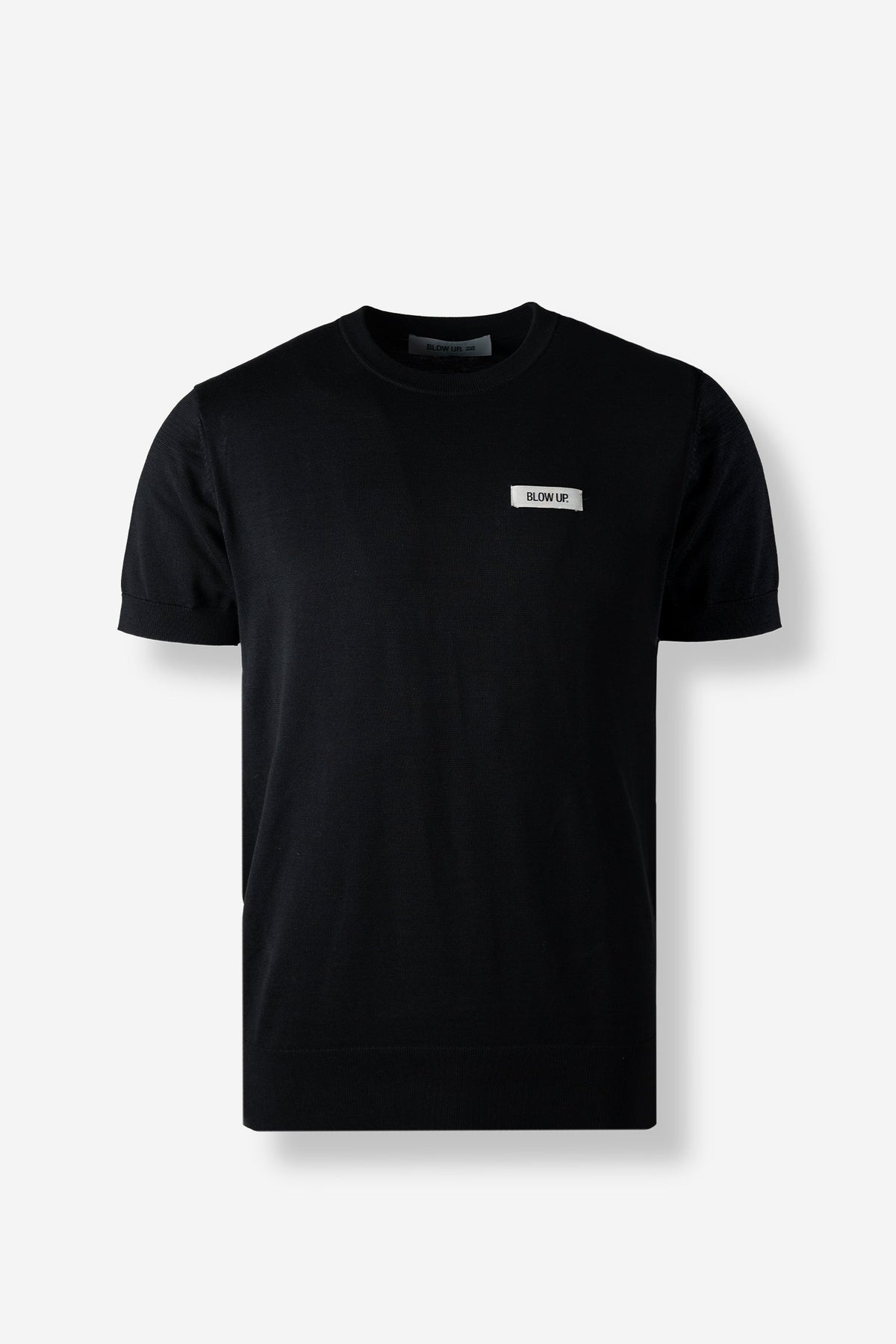 CT1-1100 - BLACK KNITTED T-SHIRT