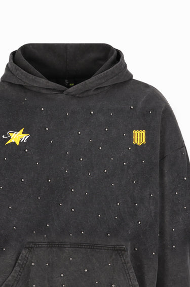 Hoodie gris acid wash
