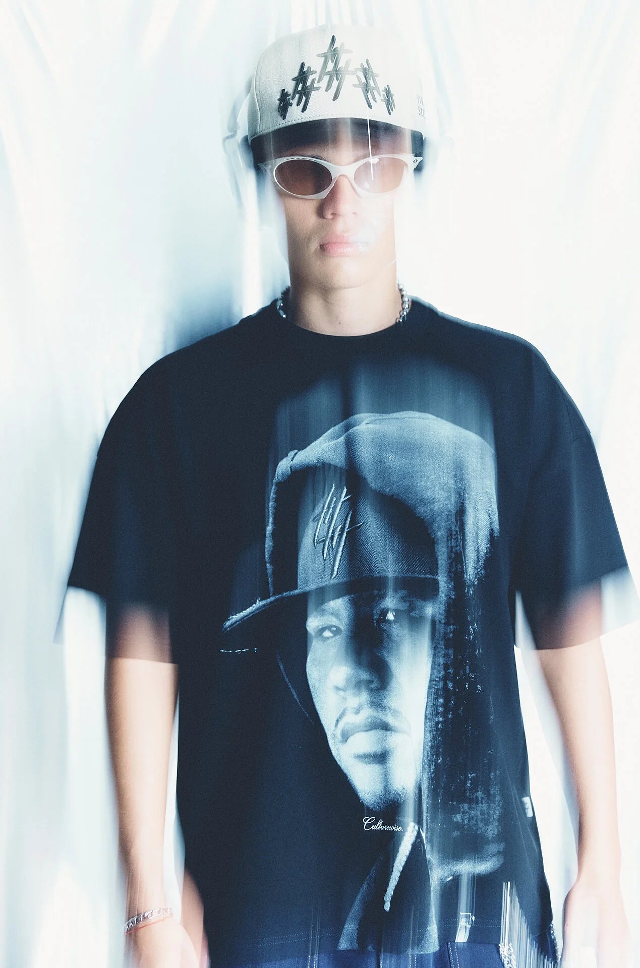 CWQ7-OFAT - CAMISETA NEGRA FACES FAT JOE
