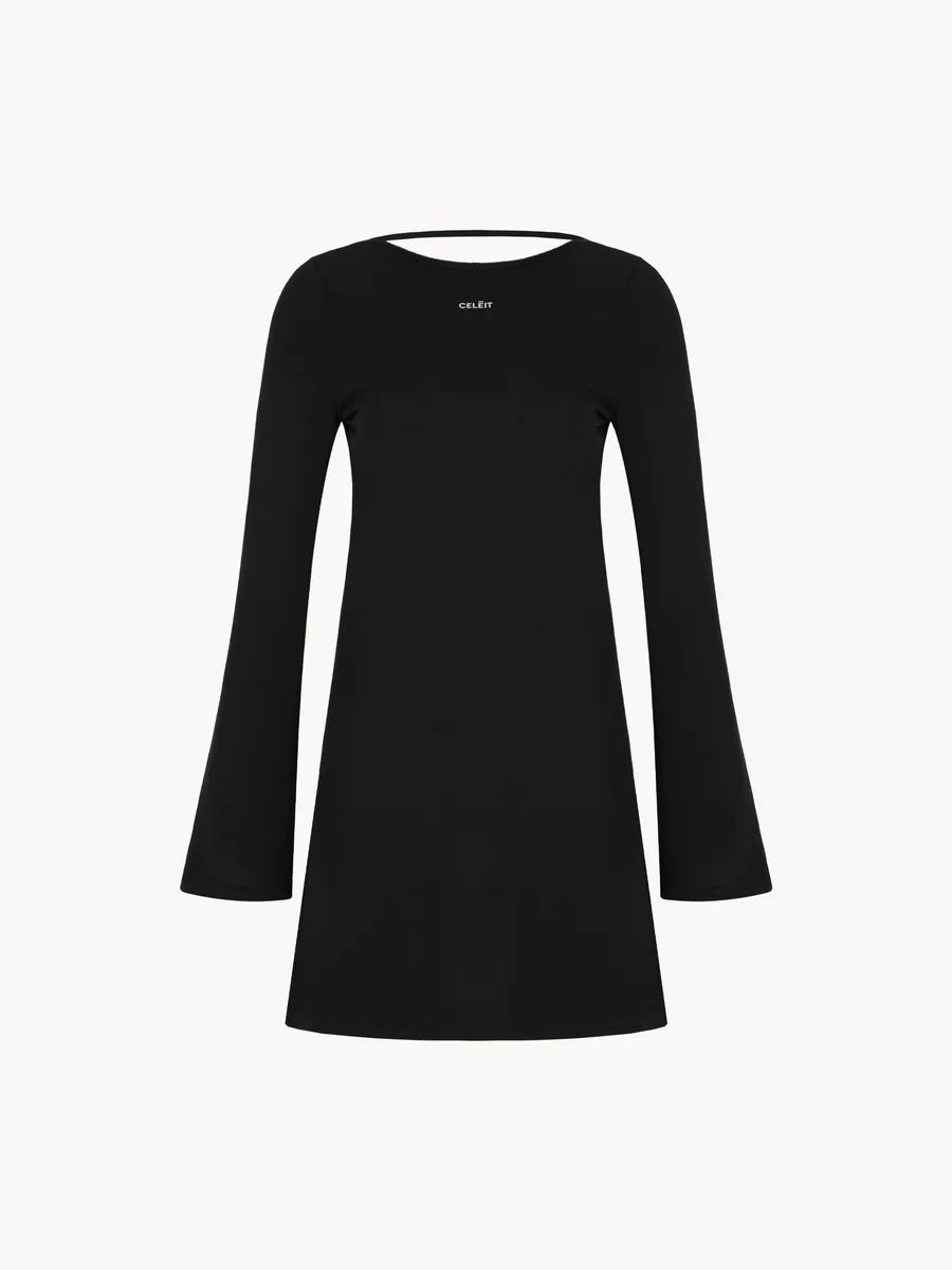 CLABELDRESSBLACK - CELEIT LABEL DRESS BLACK