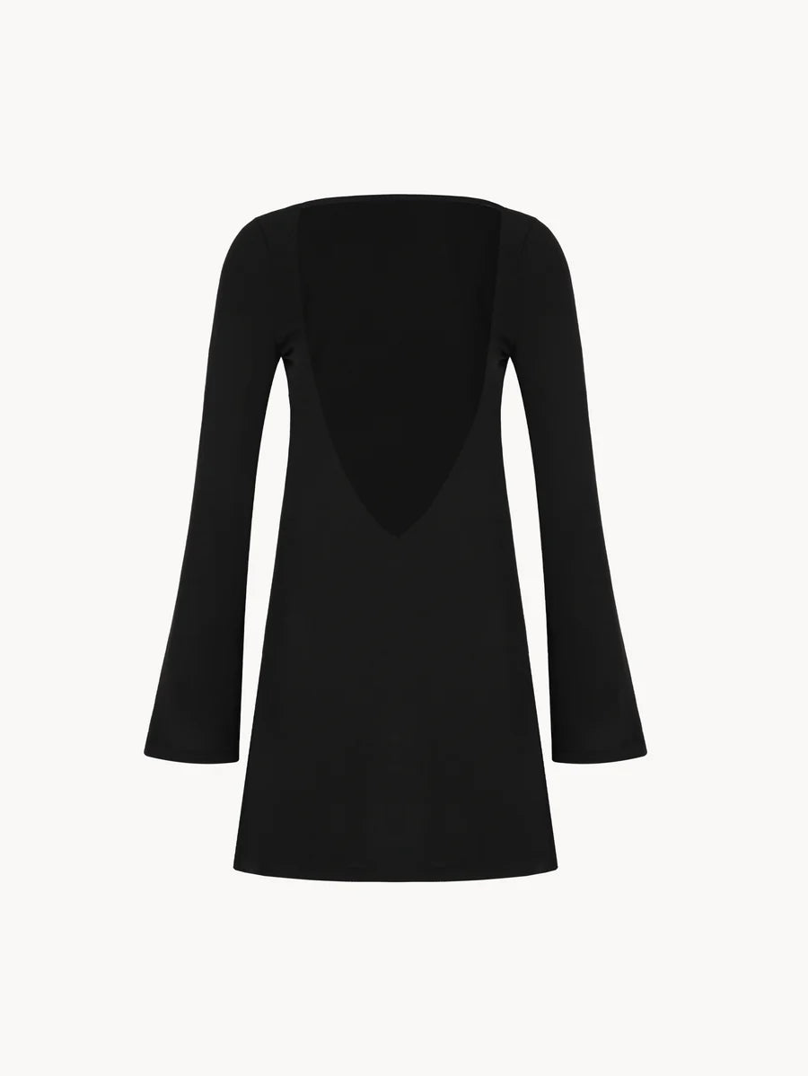 CLABELDRESSBLACK - CELEIT LABEL DRESS BLACK
