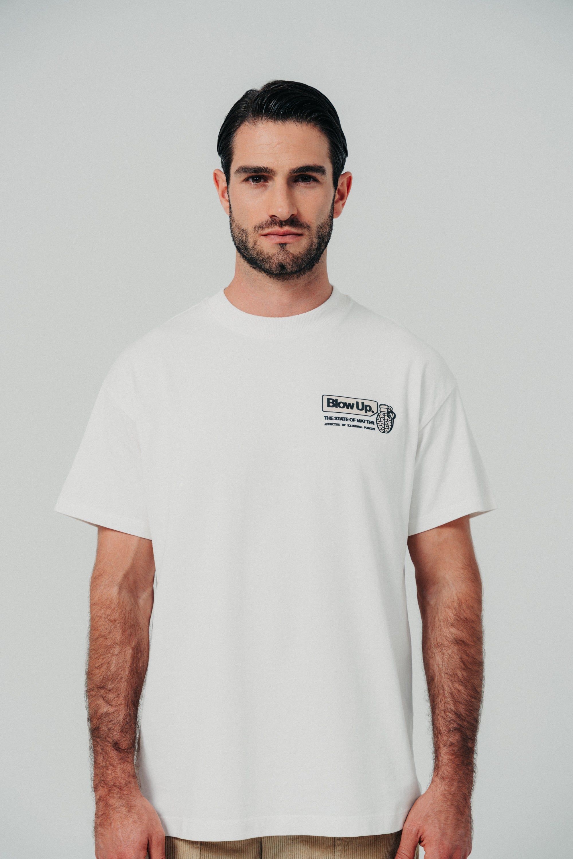 CR36-1010 - IVORY REGULAR FIT T-SHIRT