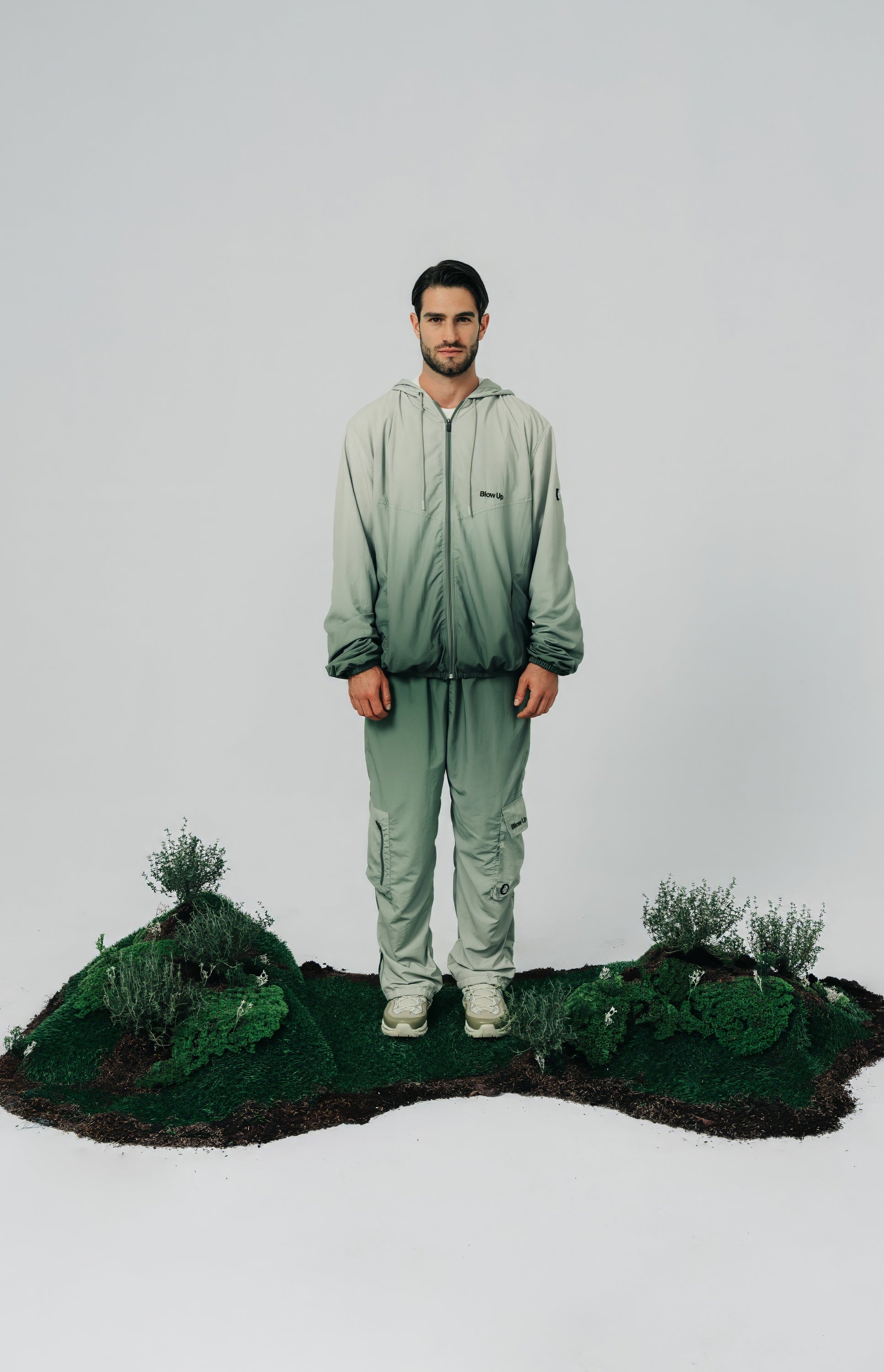 JG3-7013 - GREEN WINDBREAKER JOGGER