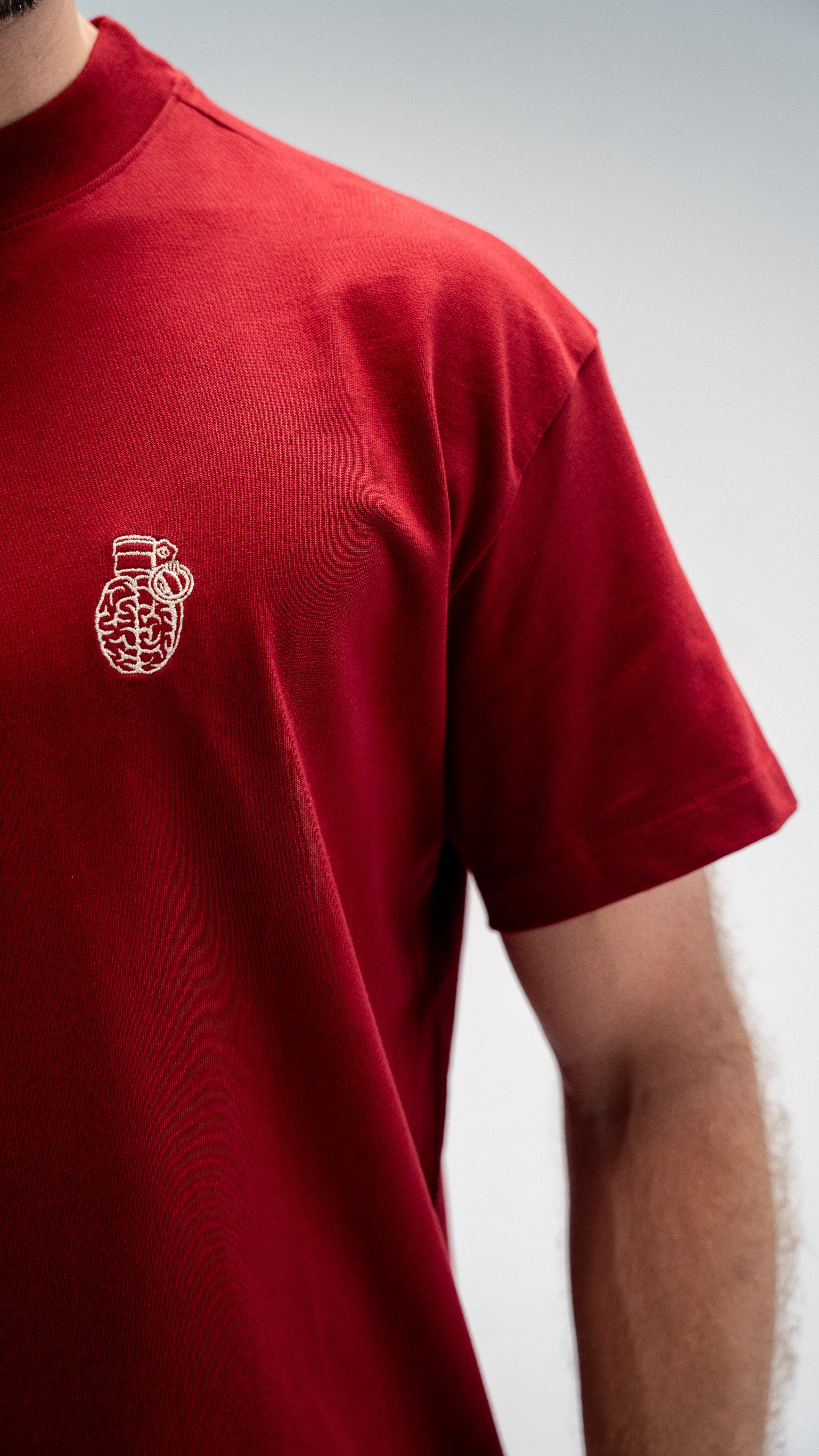 CLF5-3003 - RED WINE CLASIC FIT T-SHIRT