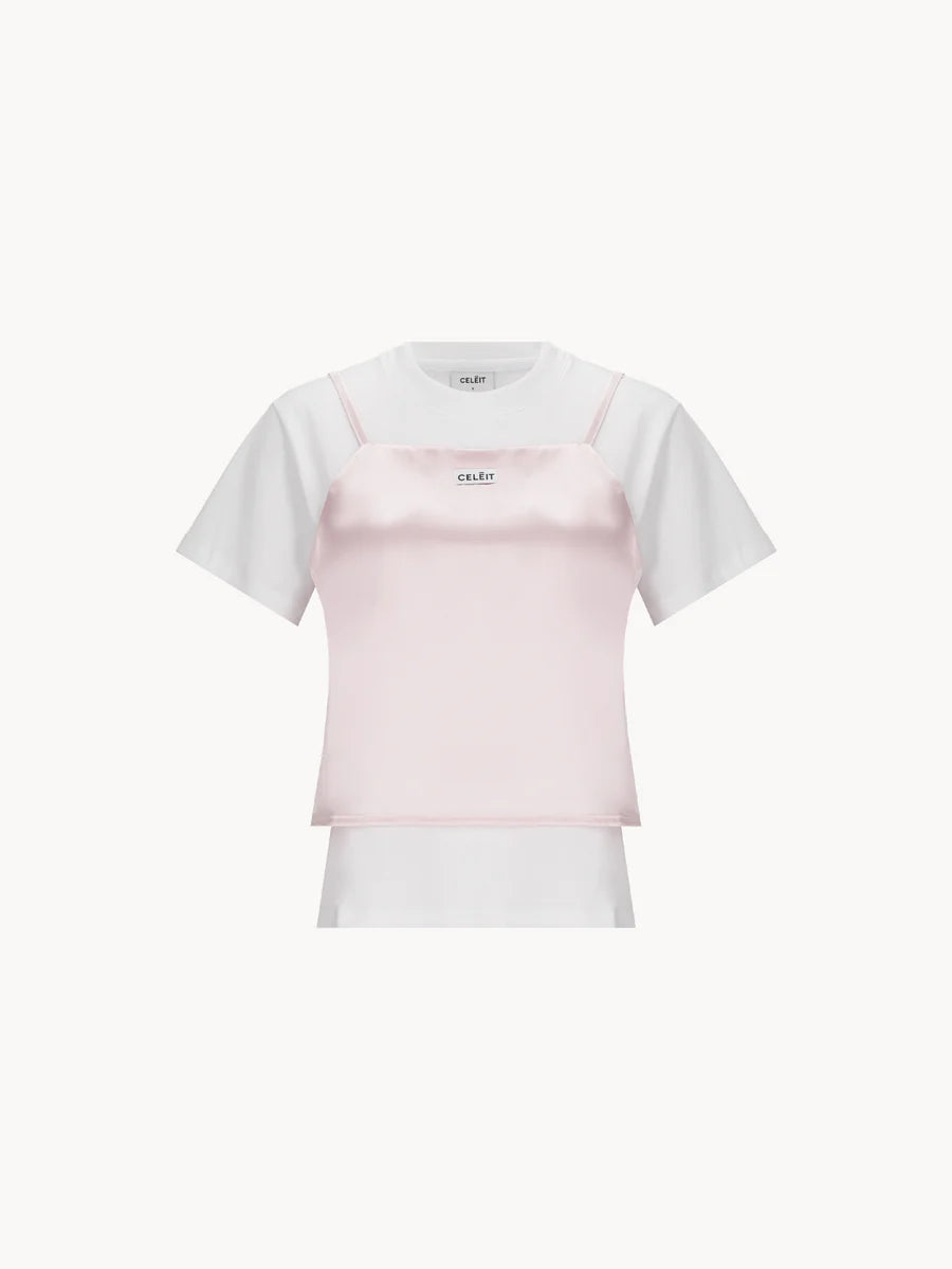CELEIT SATIN TEE PINK