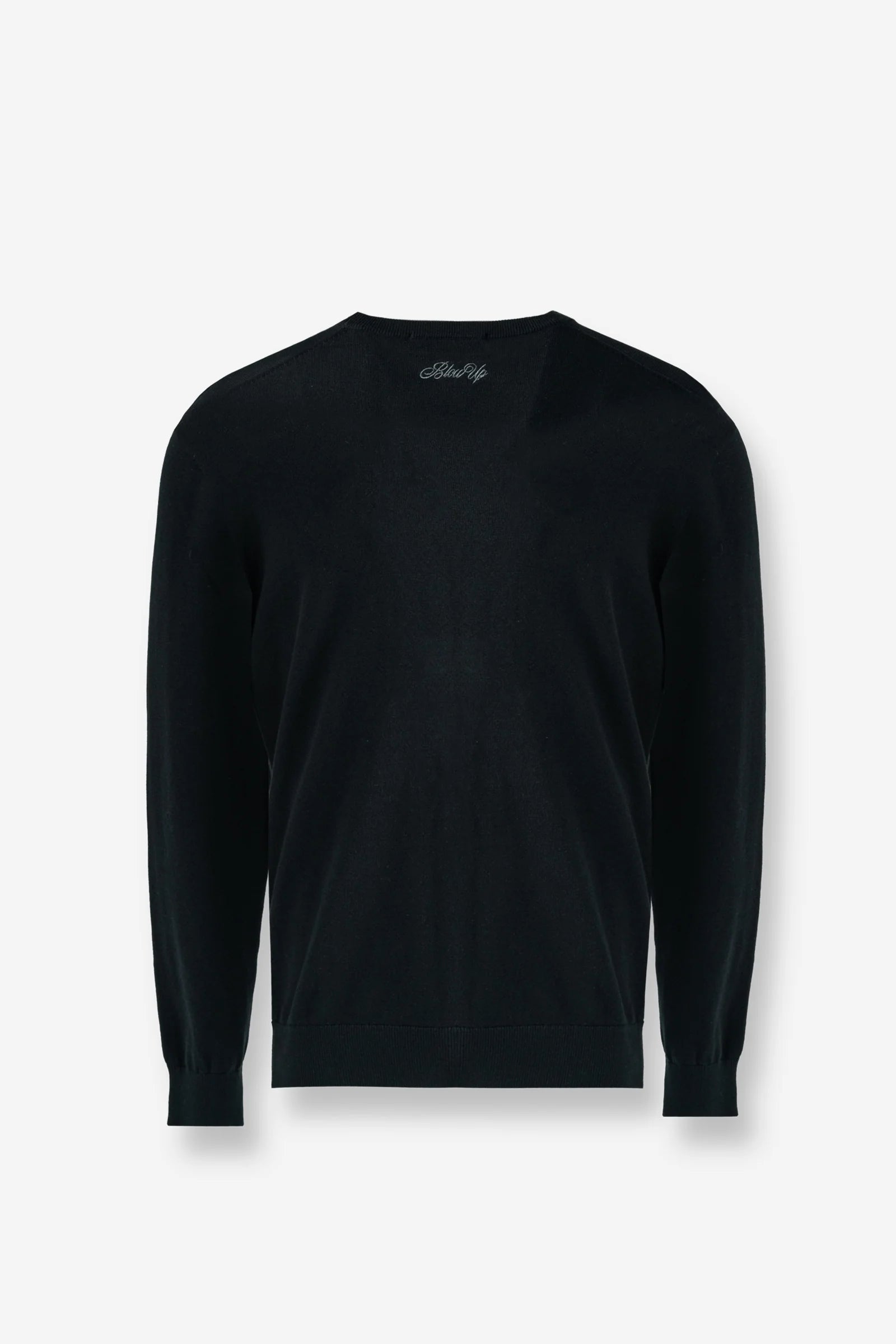 ST2-1100 - BLACK KNITTED TEXTURE SWEATER