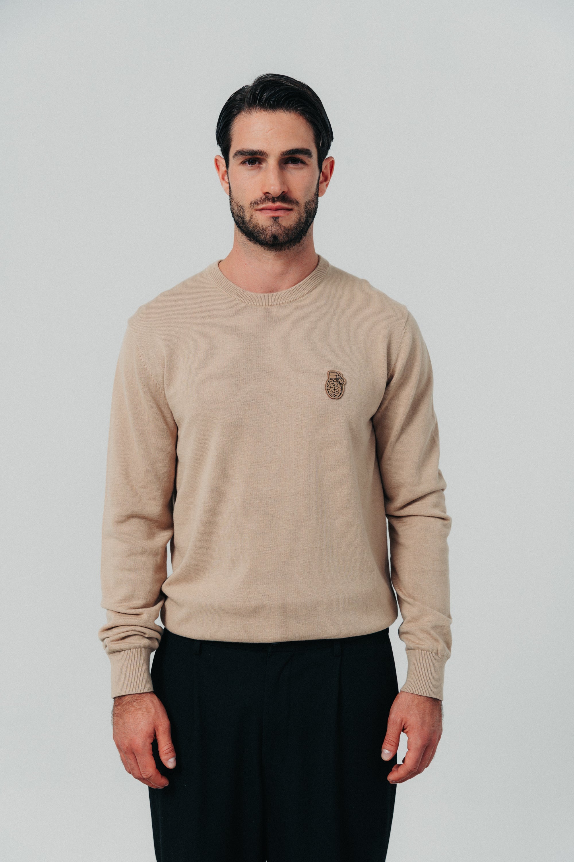 ST2-9021 - IVORY KNITTED TEXTURE SWEATER