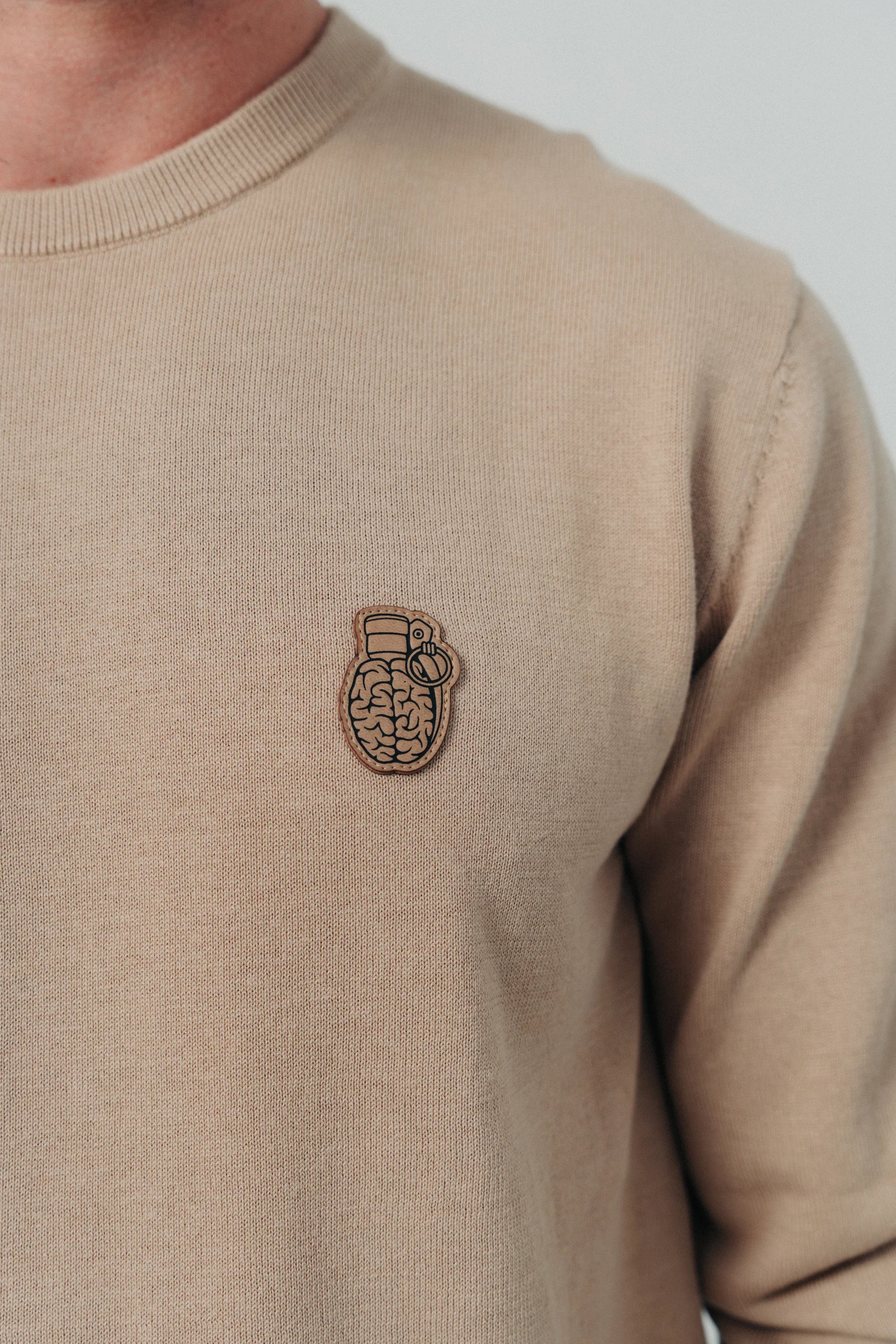 ST2-9021 - IVORY KNITTED TEXTURE SWEATER