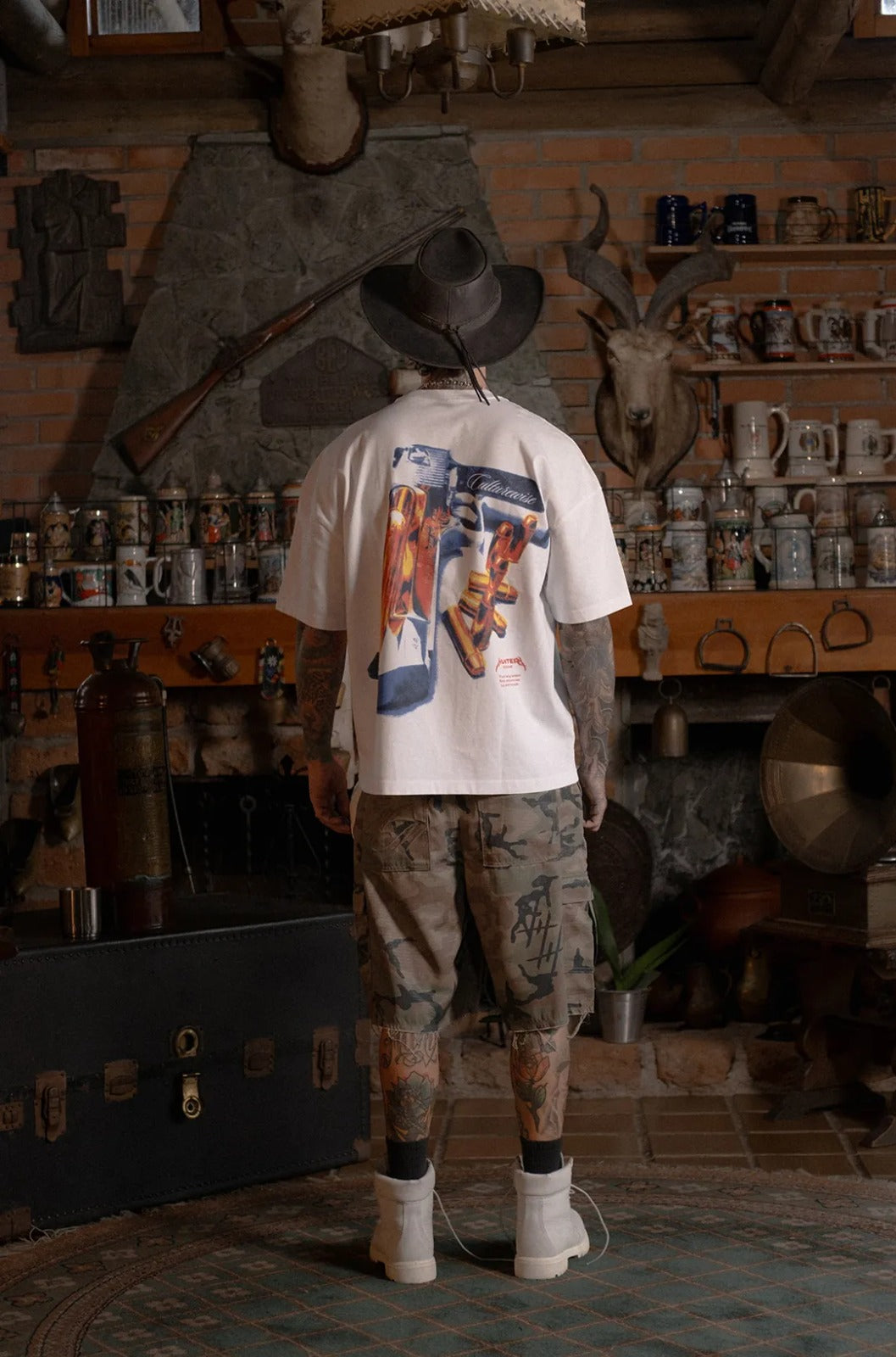 CWQ9-OGUN - CAMISETA BLANCA GUN