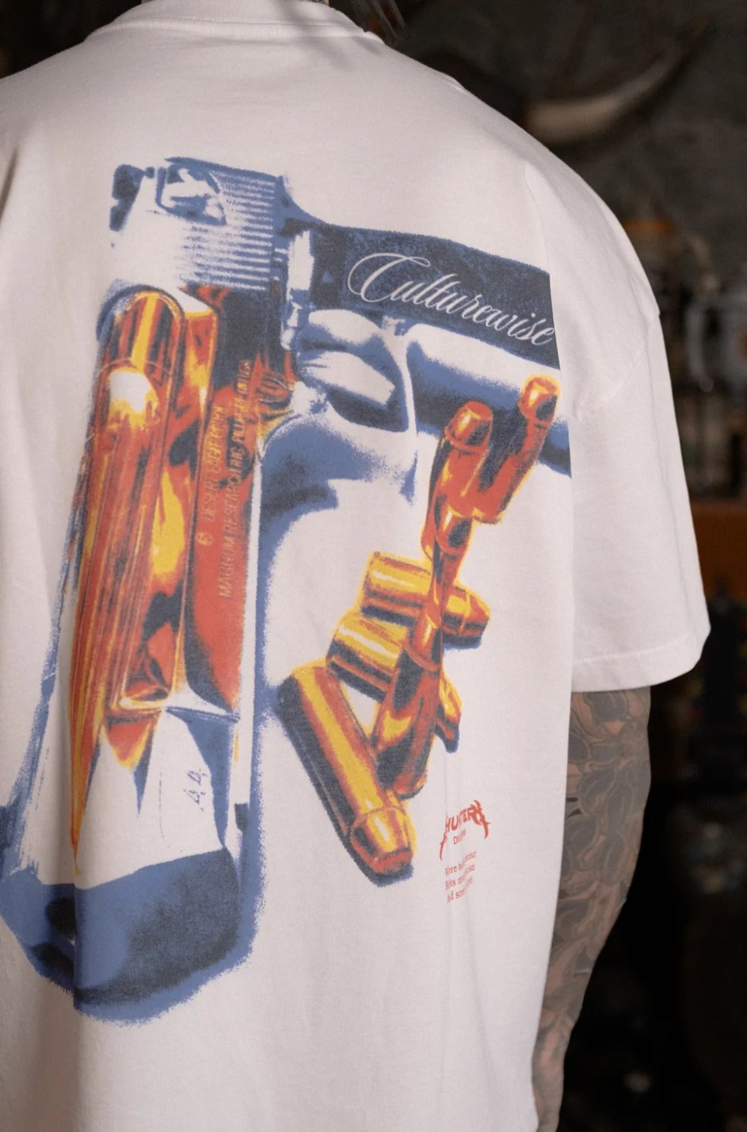 CWQ9-OGUN - CAMISETA BLANCA GUN