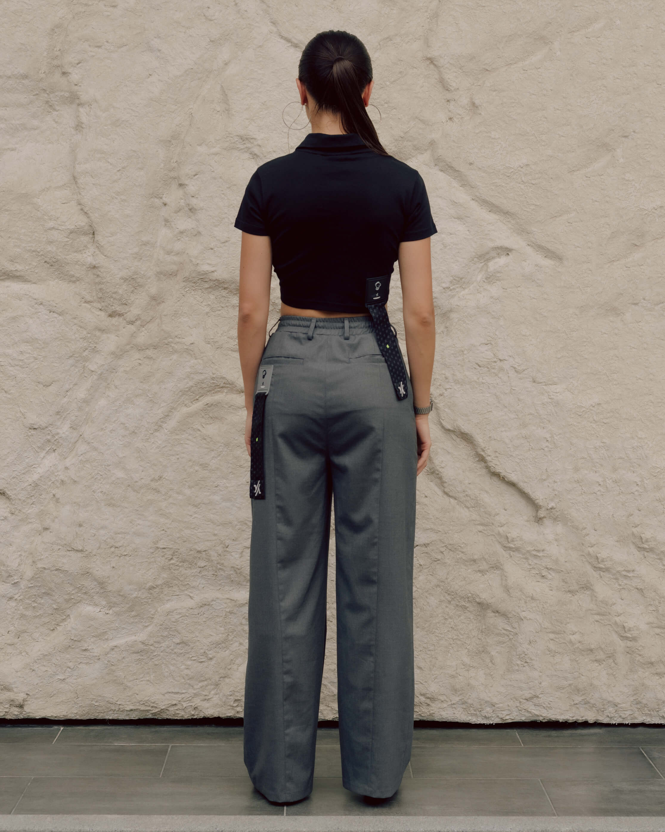 S1173 - MIXED NECK POLO NEGRO